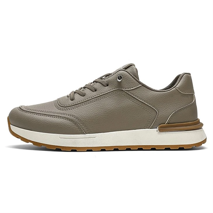 PU Leather Walking Running Shoes Men factory